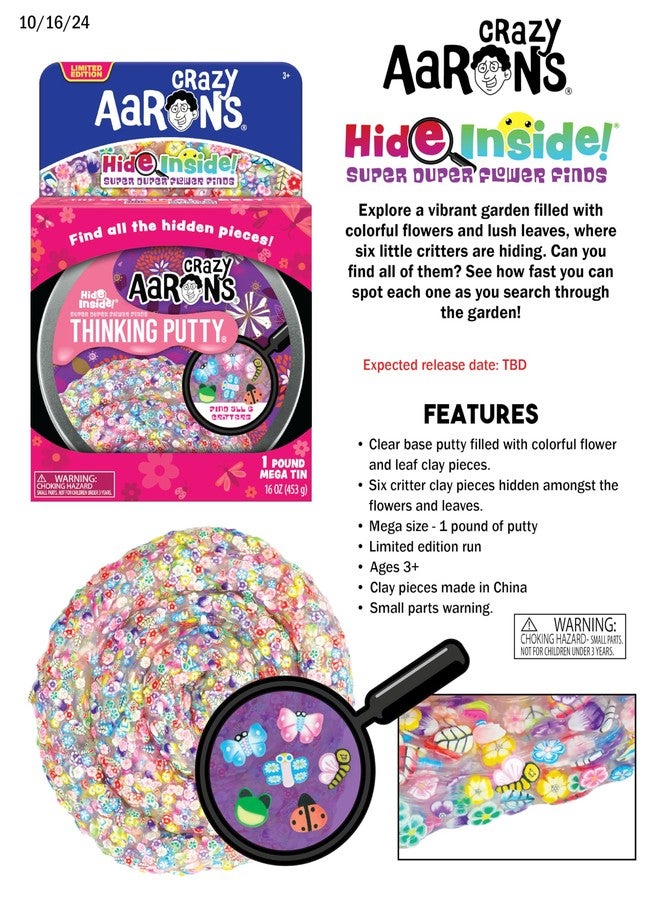 Crazy Aaron's MEGA Super Duper Flower Finds Thinking Putty - Made in USA - Image 4